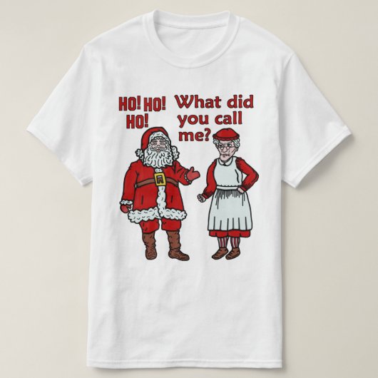 T-shirt Le père noël et Mme drôles Christmas (Design devant)