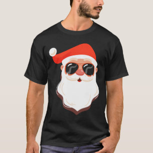 T-shirt Le Père Noël Face Sungels Avec La Barbe Casquette