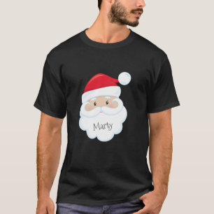 T-shirt Le père noël font face avec le nom