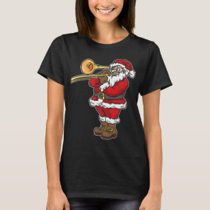 T-shirt Le Père Noël joue Trombone pour Noël