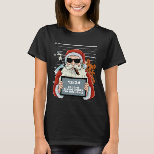 T-shirt Le Père Noël Mugshot Pajama Noël Funny X mas H