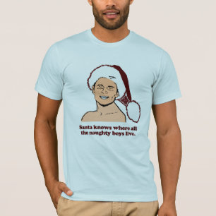 T-shirt Le Père Noël sait où vivent tous les garçons