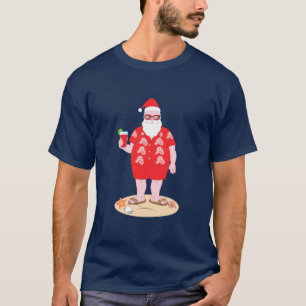 T-shirt Le père noël tropical