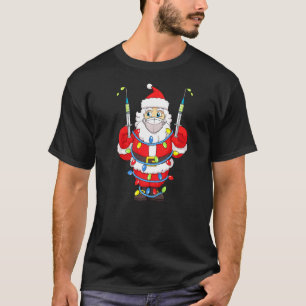 T-shirt Le Père Noël Vacciné En Masque Joyeux Noël Tre