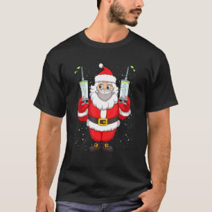 T-shirt Le Père Noël Vacciné En Syringes Masques Noël