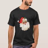T-shirt Le Père Noël Visage Lunettes de soleil avec barbe  (Devant)