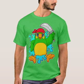T-shirt Le perroquet comme pirate avec épée
