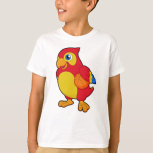 T-shirt Le perroquet dans les sports de basket