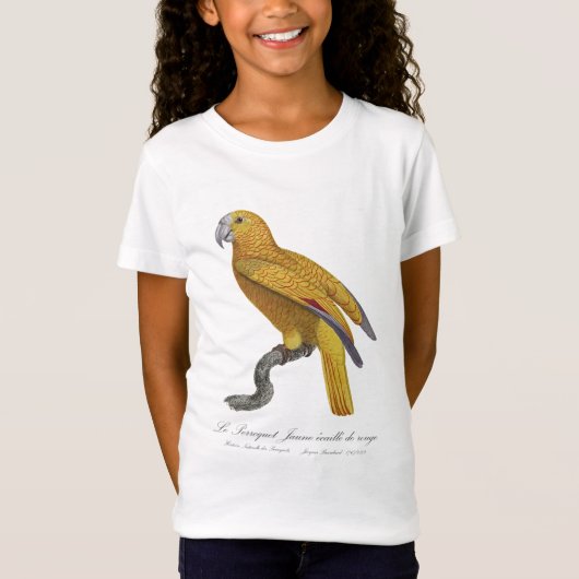 T-Shirt Le Perroquet Jaune ecaille de rouge (Devant)