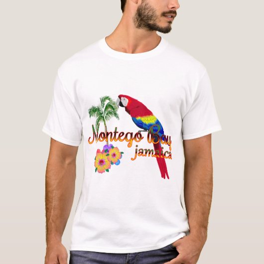 T-shirt Le perroquet tropical jamaïcain de Montego Bay (Devant)