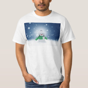 T-shirt Le personnage de bonhomme de neige de Noël adorabl