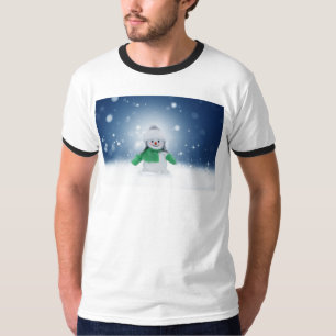 T-shirt Le personnage de bonhomme de neige de Noël adorabl