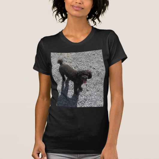 T-shirt Le petit caniche noir (Devant)