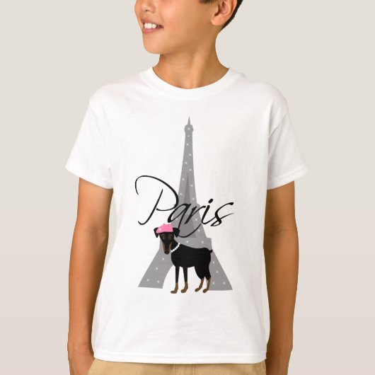 T-shirt Le petit chien à Paris (Devant)