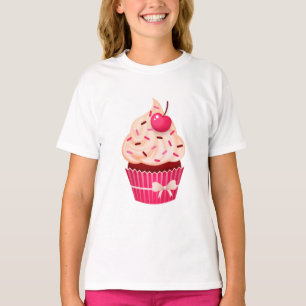 T-shirt Le petit gâteau rose Girly avec arrose et cerise