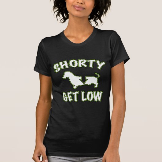 T-shirt Le petit obtiennent le bas teckel (Devant)