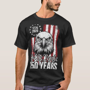 T-shirt Le Peuple 250 Ans Usa Aigle Patriotique 1776 2026
