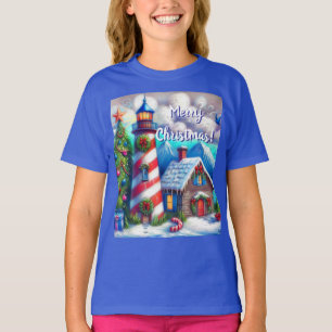 T-shirt Le phare de Noël Montagne côtière marine