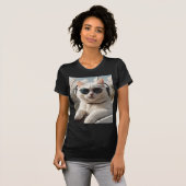 T-shirt Le pilote de chat. (Devant entier)