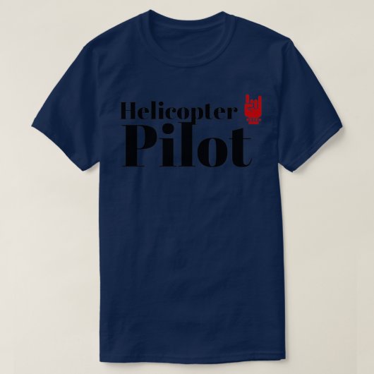 T-shirt Le pilote d'hélicoptère (Design devant)