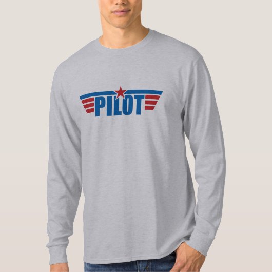 T-shirt Le pilote s'envole l'insigne - aviation (Devant)