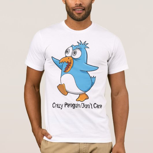 T-shirt Le pingouin fou "pingouin fou ne s'inquiètent pas" (Devant)