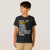 T-shirt Le plante de statistiques de miel d'abeille (Devant entier)
