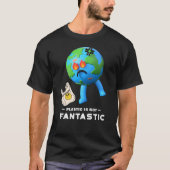 T-shirt Le Plastique N'Est Pas Fantastique - Sauvez La Pla (Devant)