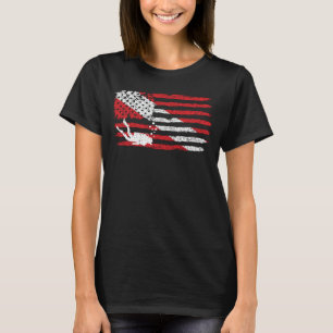 T-shirt Le plongeur américain vintage marquent vers le ba