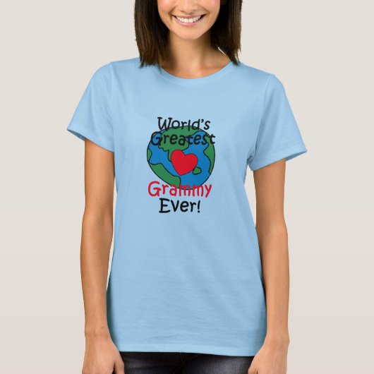 T-shirt Le plus grand coeur de Grammy du monde (Devant)