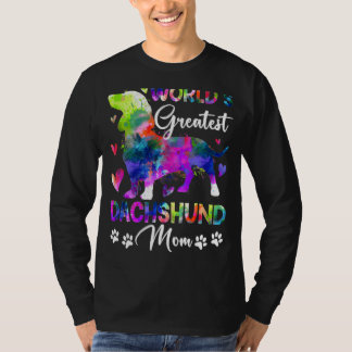 T-shirt Le plus grand Dachshund du monde coloré pour la fê