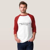 T-shirt Le plus grand gouvernement...-T-shirt Raglan 3/4 p (Devant entier)