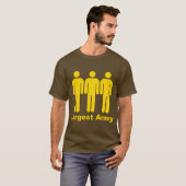 T-shirt Le plus grand jaune d'armée (Devant entier)