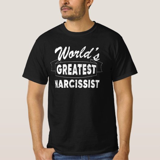T-shirt Le plus grand narcissique du monde (Devant)