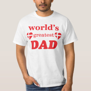T-SHIRT LE PLUS GRAND PAPA DES MONDES - DRAPEAUX DANOIS