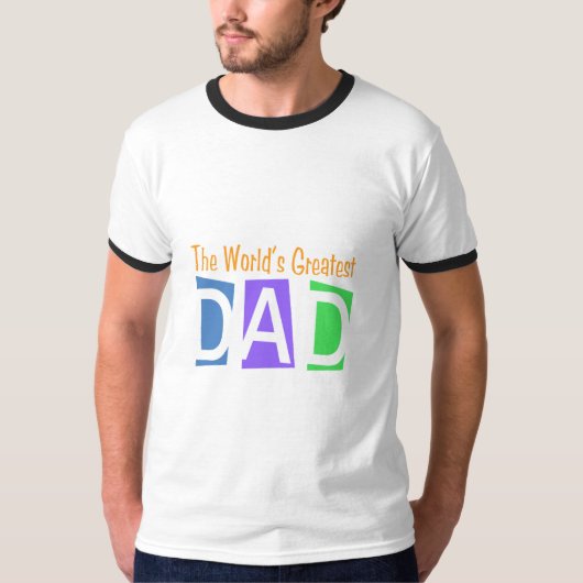 T-shirt Le plus grand papa du rétro monde (Devant)