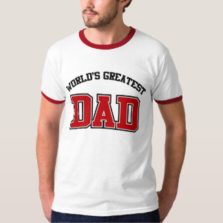 T-shirt Le plus grand rouge de chemise de papa des mondes