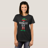 T-shirt Le plus jeune Elf Matching Group Fundy Famille Noë (Devant entier)