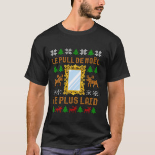T-shirt Le plus laid pull de Noël avec miroir amusant