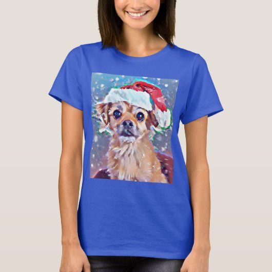 T-shirt Le plus mignon chien de Noël jamais vu ! (Devant)