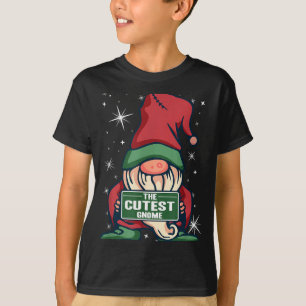 T-shirt Le plus mignon Gnome Xmas Elf tenue assortie de No