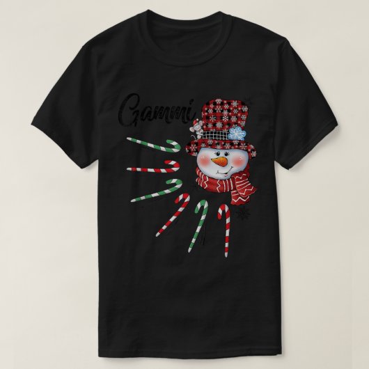 T-shirt Le poison de Snowman Gammi Candy Cane Red Plaid (Design devant)