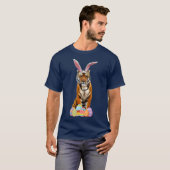 T-shirt Le poison de Tiger Funny Bunny Ears Eggs (Devant entier)