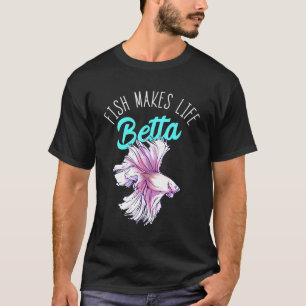 T-shirt Le poisson fait la vie Betta Splendens Poisson Sia