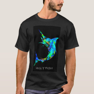 T-shirt Le Poisson Laid (Marlin Bleu)