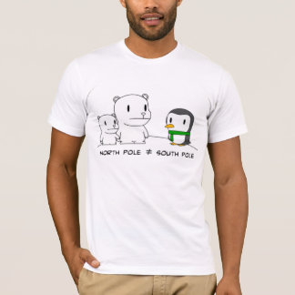 T-shirt Le Pôle du nord et du sud (lettrage noir)