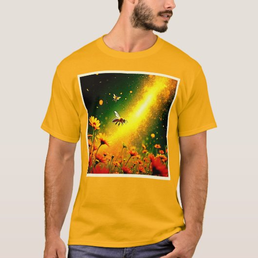 T-shirt Le pollen doré des abeilles explose Joy Design (Devant)