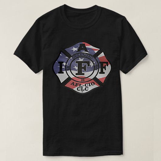 T-shirt Le pompier américain Patriot IAFF (Design devant)