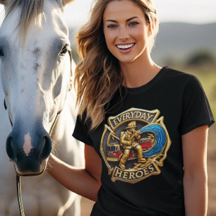 T-shirt Le pompier héroïque