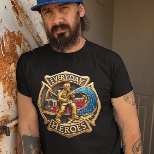 T-shirt Le pompier héroïque